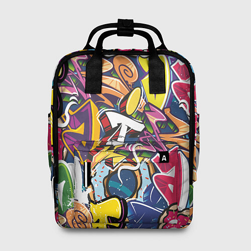 Женский рюкзак Буква т в граффити / 3D-принт – фото 1