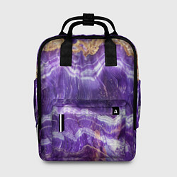 Рюкзак женский Чароит камень - абстрактная текстура, цвет: 3D-принт