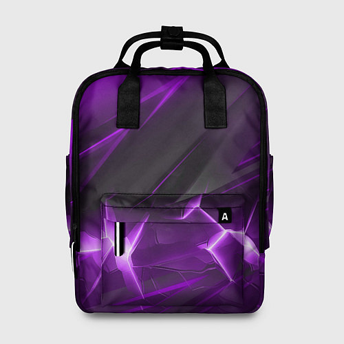 Женский рюкзак Фиолетовая объемная абстракция / 3D-принт – фото 1