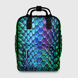 Рюкзак женский Радужная кожа змеи, цвет: 3D-принт