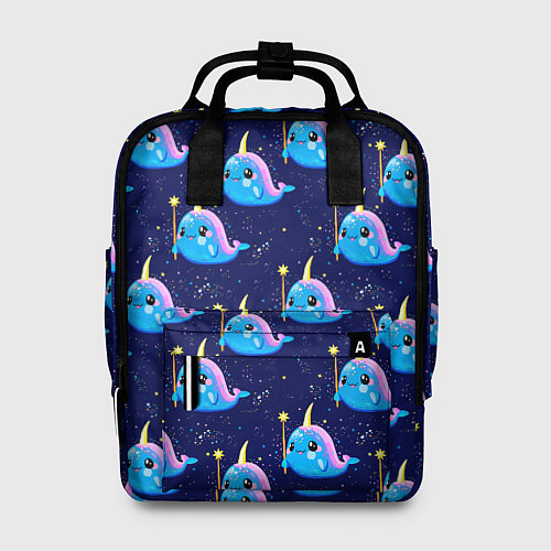 Женский рюкзак Нарвалы паттерн / 3D-принт – фото 1