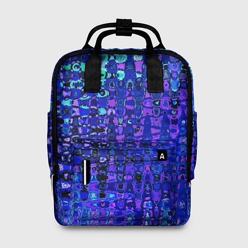 Женский рюкзак Абстракция синий индиго / 3D-принт – фото 1