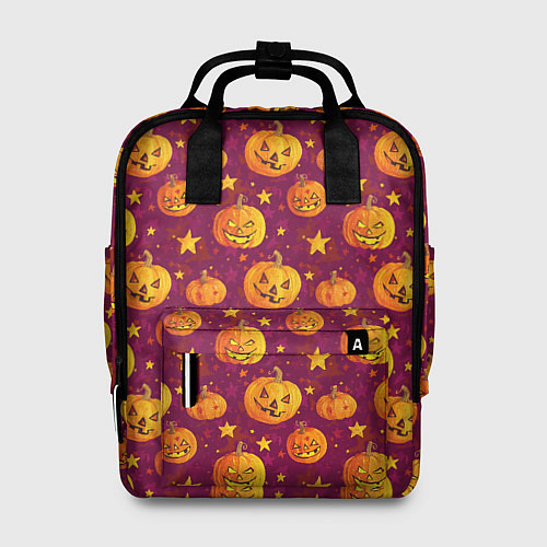 Женский рюкзак Веселые тыквы на Хэллоуин / 3D-принт – фото 1