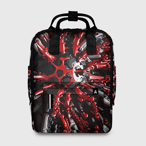 Женский рюкзак Красно-белая инфекция / 3D-принт – фото 1