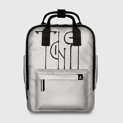 Женский рюкзак Вязью Таня - чёрная надпись / 3D-принт – фото 1