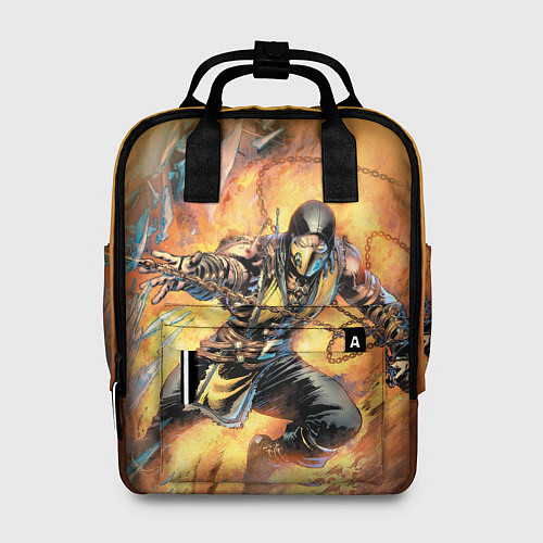 Женский рюкзак Scorpion - Mortal Kombat / 3D-принт – фото 1