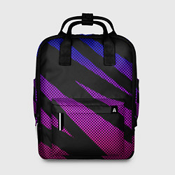Женский рюкзак Сине-розовый абстракция с полосами