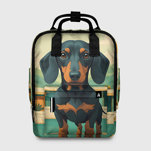 Женский рюкзак Такса и лето / 3D-принт – фото 1