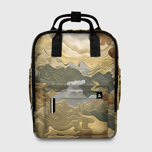 Женский рюкзак Золотистый камуфляж / 3D-принт – фото 1