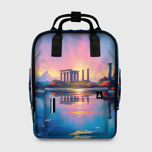 Женский рюкзак Античный островок / 3D-принт – фото 1