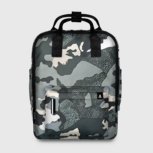 Женский рюкзак Темно зеленый камуфляж / 3D-принт – фото 1