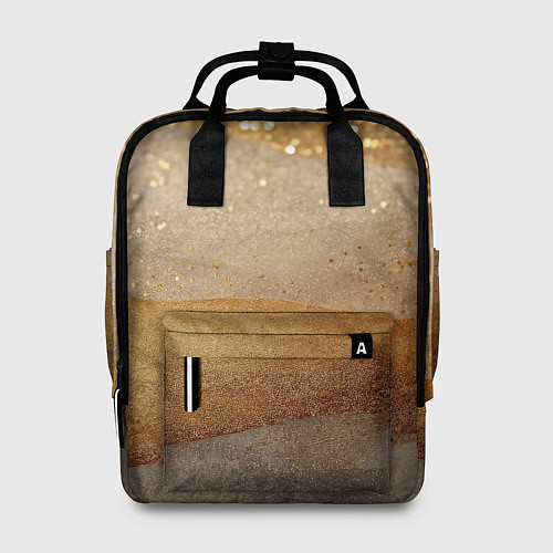 Женский рюкзак Бежевые блестяшки текстура / 3D-принт – фото 1