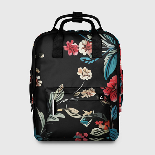 Женский рюкзак Цветы старинный узор / 3D-принт – фото 1