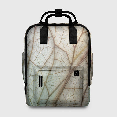 Женский рюкзак Прожилки листика / 3D-принт – фото 1