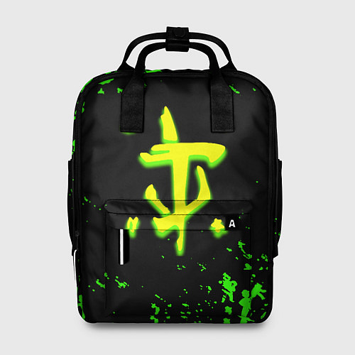 Женский рюкзак Doom x fallout кислотное лого / 3D-принт – фото 1