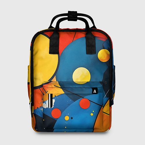 Женский рюкзак Динамичный красочный паттерн / 3D-принт – фото 1