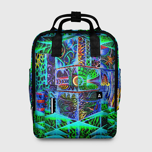 Женский рюкзак Психоделика узор кислотный / 3D-принт – фото 1