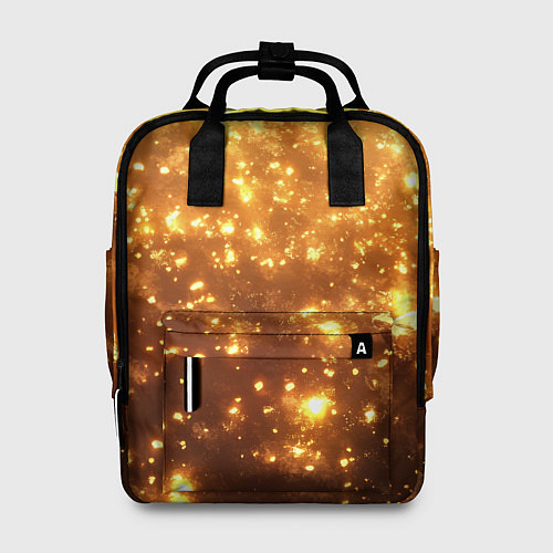 Женский рюкзак Золотые блестки потертая текстура / 3D-принт – фото 1