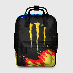 Рюкзак женский Monster energy огненные краски, цвет: 3D-принт