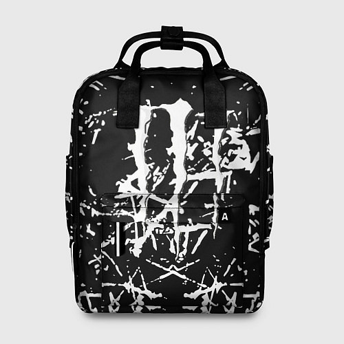 Женский рюкзак Monster energy белые штрихи краско / 3D-принт – фото 1