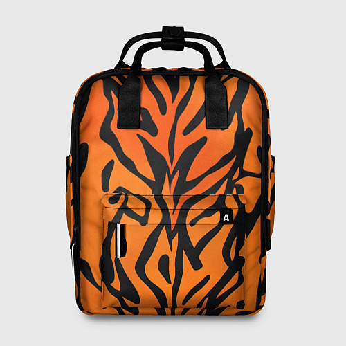 Женский рюкзак Тигровый огненный паттерн / 3D-принт – фото 1