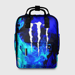 Рюкзак женский Monster energy синий дым, цвет: 3D-принт
