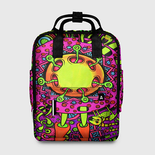 Женский рюкзак Кислотные грибы оптические / 3D-принт – фото 1