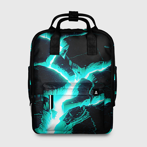 Женский рюкзак Color light blue black / 3D-принт – фото 1