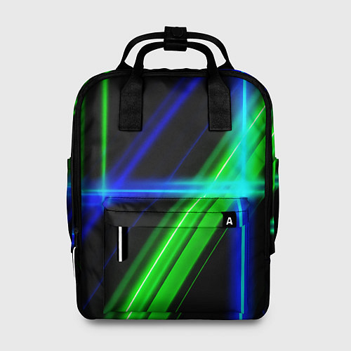 Женский рюкзак Color blue black green / 3D-принт – фото 1