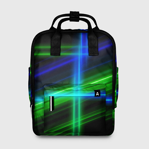 Женский рюкзак Color blue black green / 3D-принт – фото 1