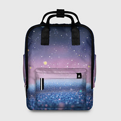 Женский рюкзак Закат с блестками - текстура