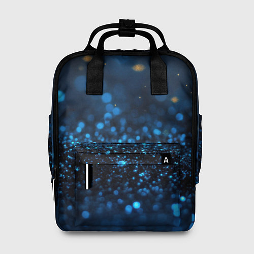 Женский рюкзак Боке блестяшки на черном / 3D-принт – фото 1