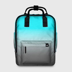 Рюкзак женский Серо-голубой светлый градиент, цвет: 3D-принт