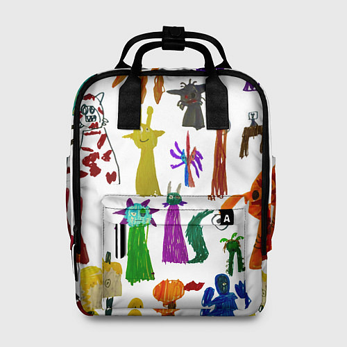 Женский рюкзак Детские рисунки героев из игры Роблокс / 3D-принт – фото 1