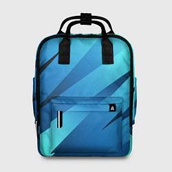 Женский рюкзак Сине-голубой абстрактные полосы