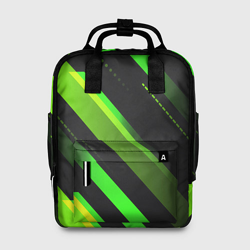 Женский рюкзак Color black green / 3D-принт – фото 1