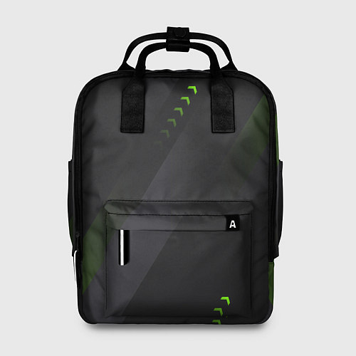 Женский рюкзак Color black green / 3D-принт – фото 1