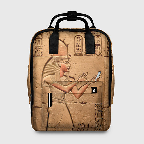 Женский рюкзак Фараон со смартфоном египетский барельеф / 3D-принт – фото 1