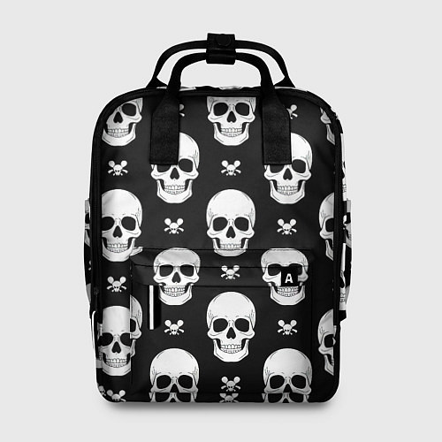 Женский рюкзак Черепной фон / 3D-принт – фото 1