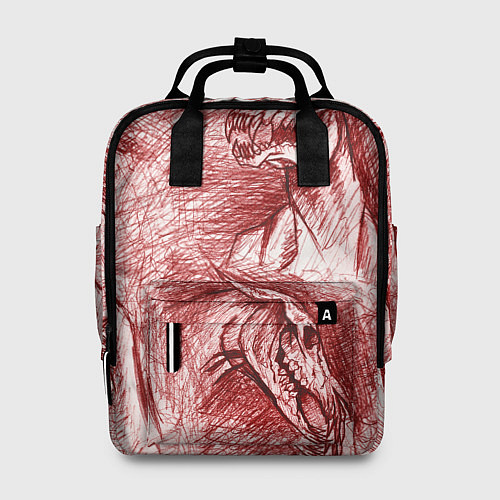 Женский рюкзак Черепа лошадей - эскиз / 3D-принт – фото 1