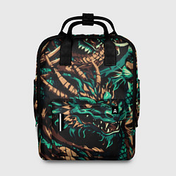 Рюкзак женский Японские драконы ирезуми, цвет: 3D-принт