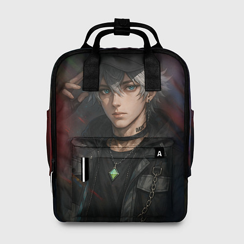 Женский рюкзак Парень в кепке / 3D-принт – фото 1