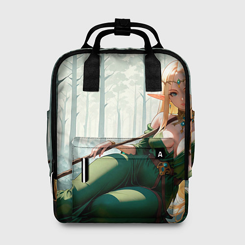 Женский рюкзак Эльфийская аниме ведьма среди черепов в мрачном ле / 3D-принт – фото 1
