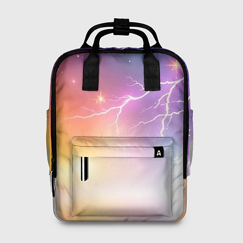 Женский рюкзак Магический фон с молниями и звездами / 3D-принт – фото 1