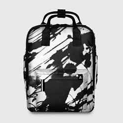 Рюкзак женский Брызги и штрихи черной краски, цвет: 3D-принт