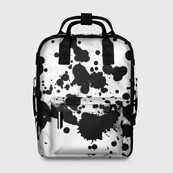 Рюкзак женский Брызги черной краски, цвет: 3D-принт