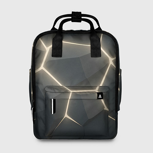 Женский рюкзак Объемные серые плиты / 3D-принт – фото 1