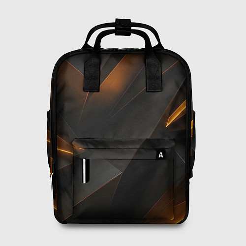 Женский рюкзак Черная текстура с углами / 3D-принт – фото 1