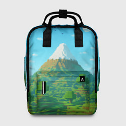 Женский рюкзак Пейзаж Minecraft с горой со снежной шапкой