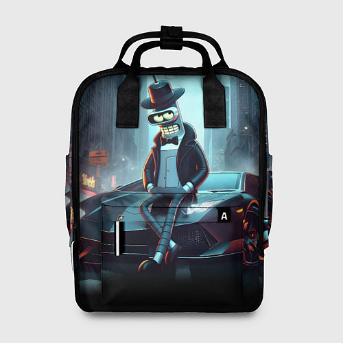 Женский рюкзак Бендер счастливый владелец Ламборджини / 3D-принт – фото 1